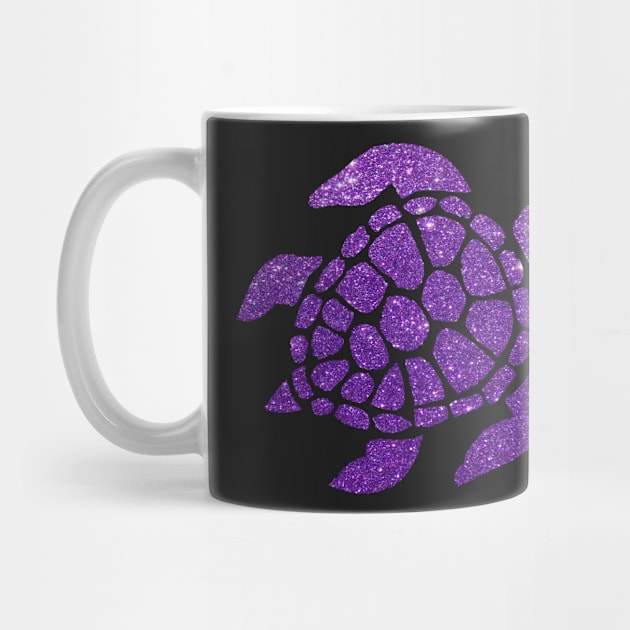 Purple Faux Glitter Turtle by Felicity-K